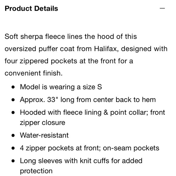 NWT - Oversized Hooded Fleece-Lined Puffer Coat - Picture 3 of 5